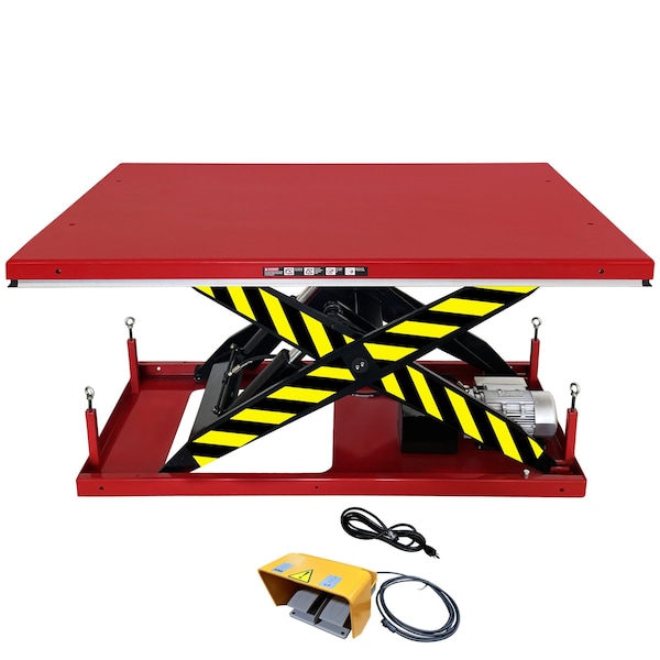 Pake Handling Tools Electric Hydraulic Scissor Lift Table With Foot Pedal, 5,000 lb. Capacity, 72'' x 48'' PAKHWBG237248F - main